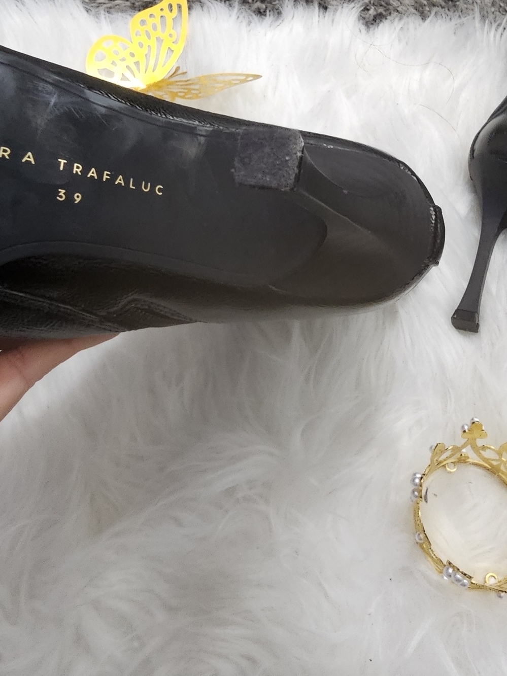 Zara Black Pointed Toe Stiletto Pumps